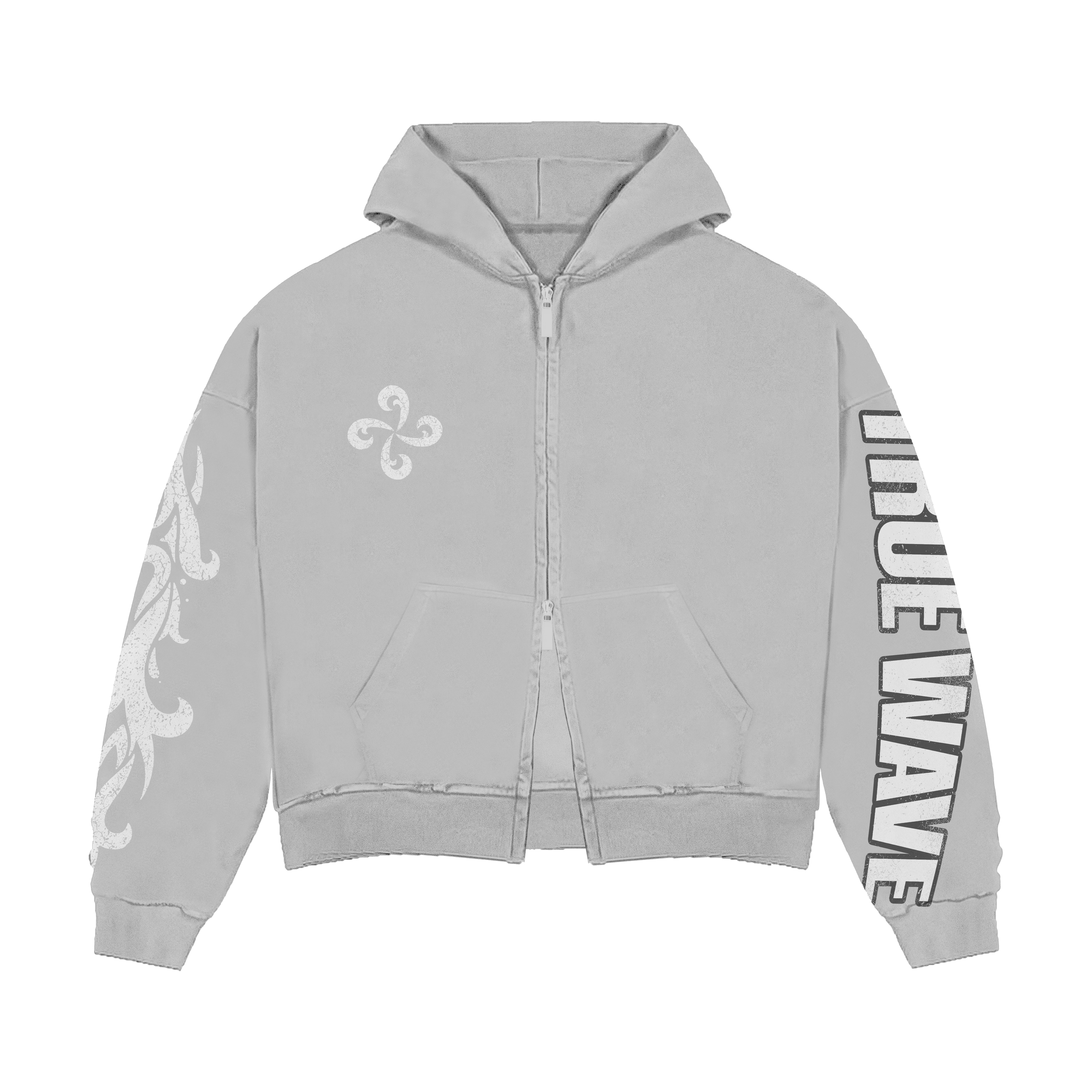 TRUEWAVE GREY ZIP HOODIE – TrueWave