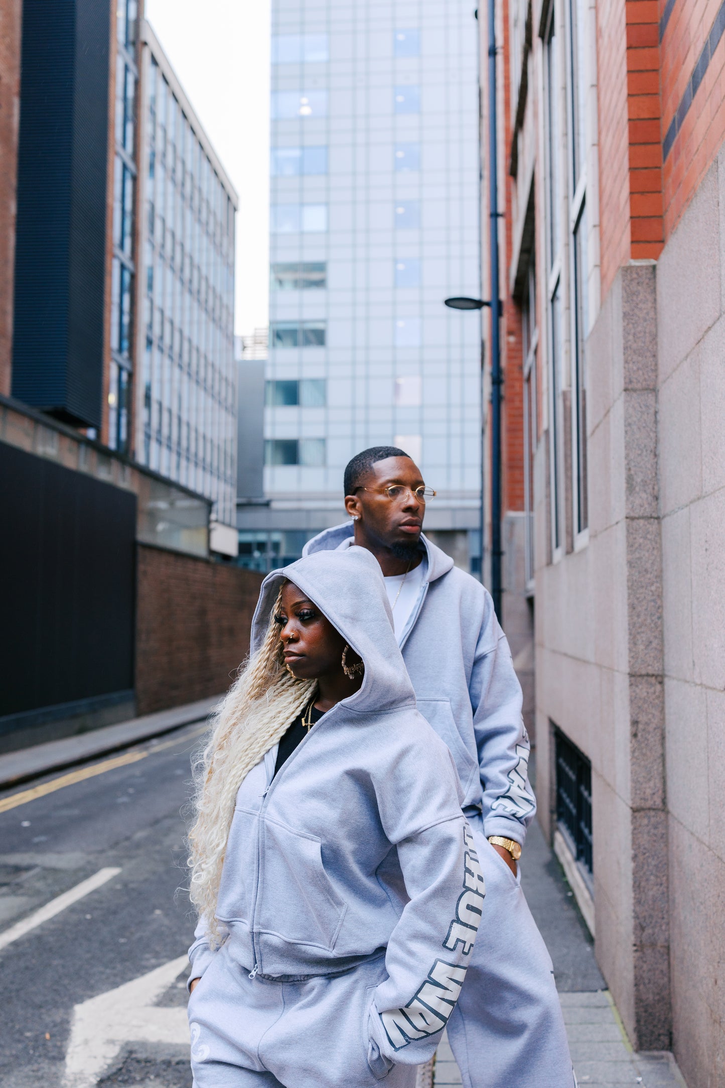 TRUEWAVE GREY ZIP HOODIE