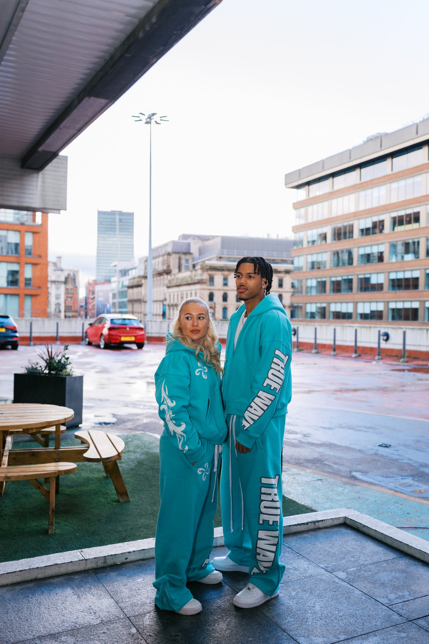 TRUEWAVE MINT/AQUA GREEN ZIP SWEATPANTS