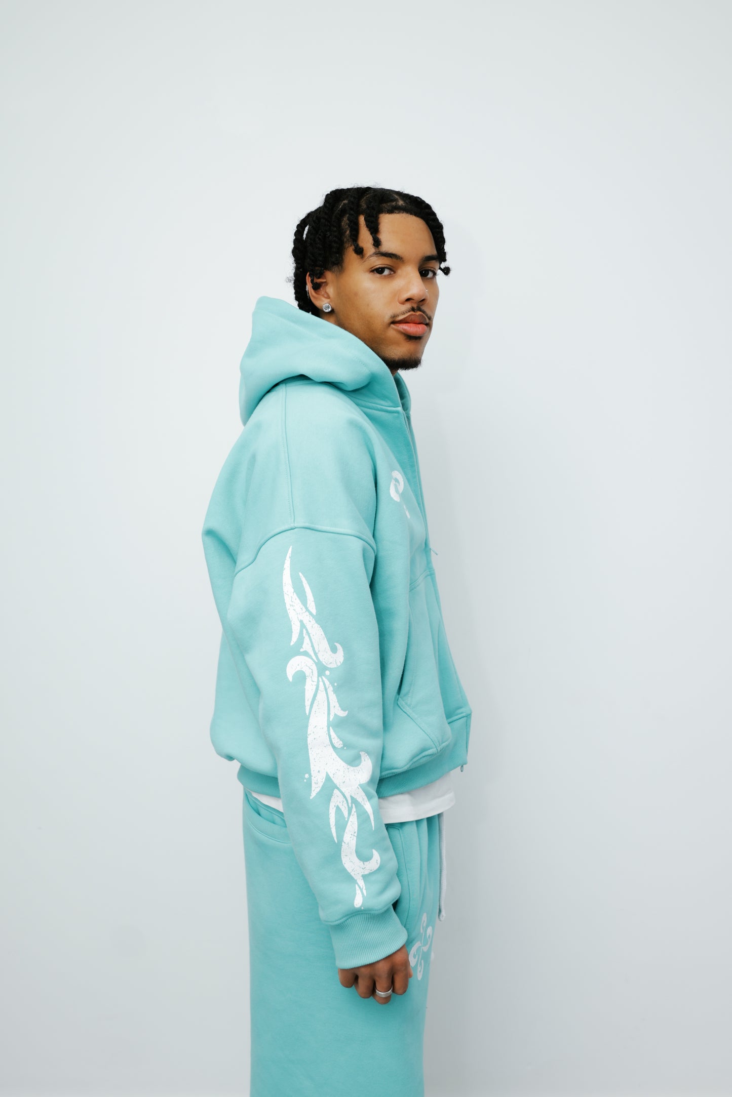TRUEWAVE MINT/AQUA GREEN ZIP HOODIE
