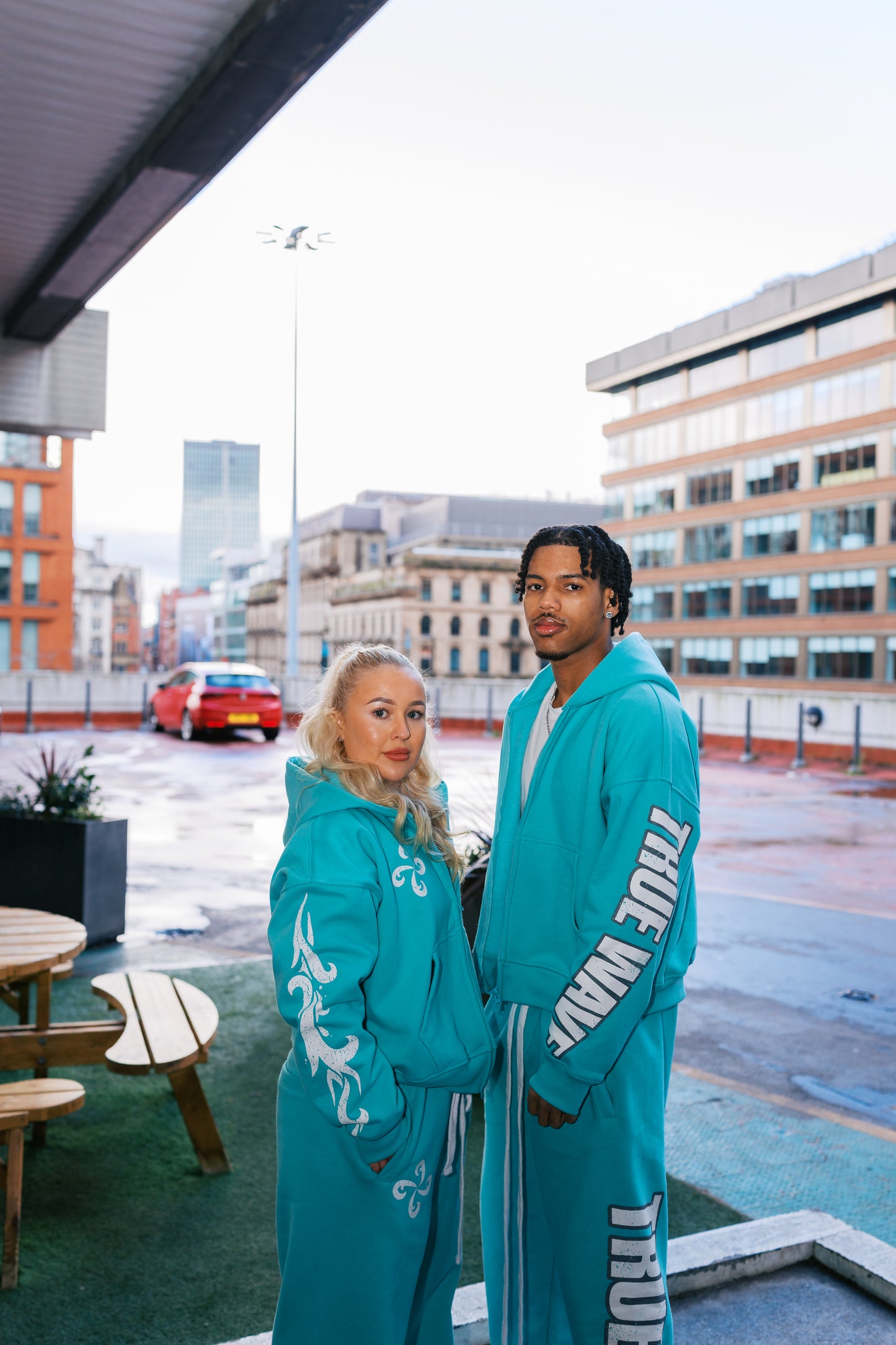 TRUEWAVE MINT/AQUA GREEN ZIP HOODIE