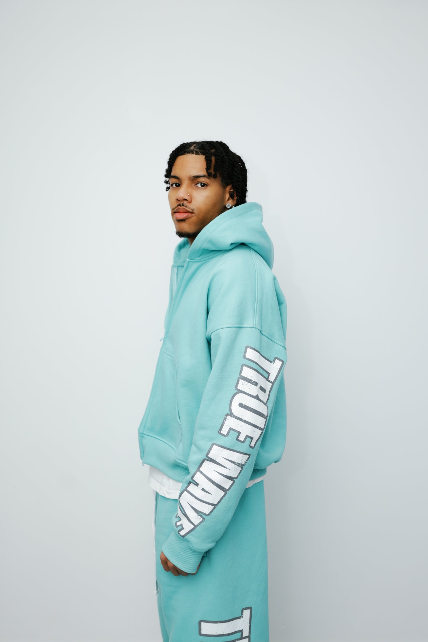 TRUEWAVE MINT/AQUA GREEN ZIP HOODIE