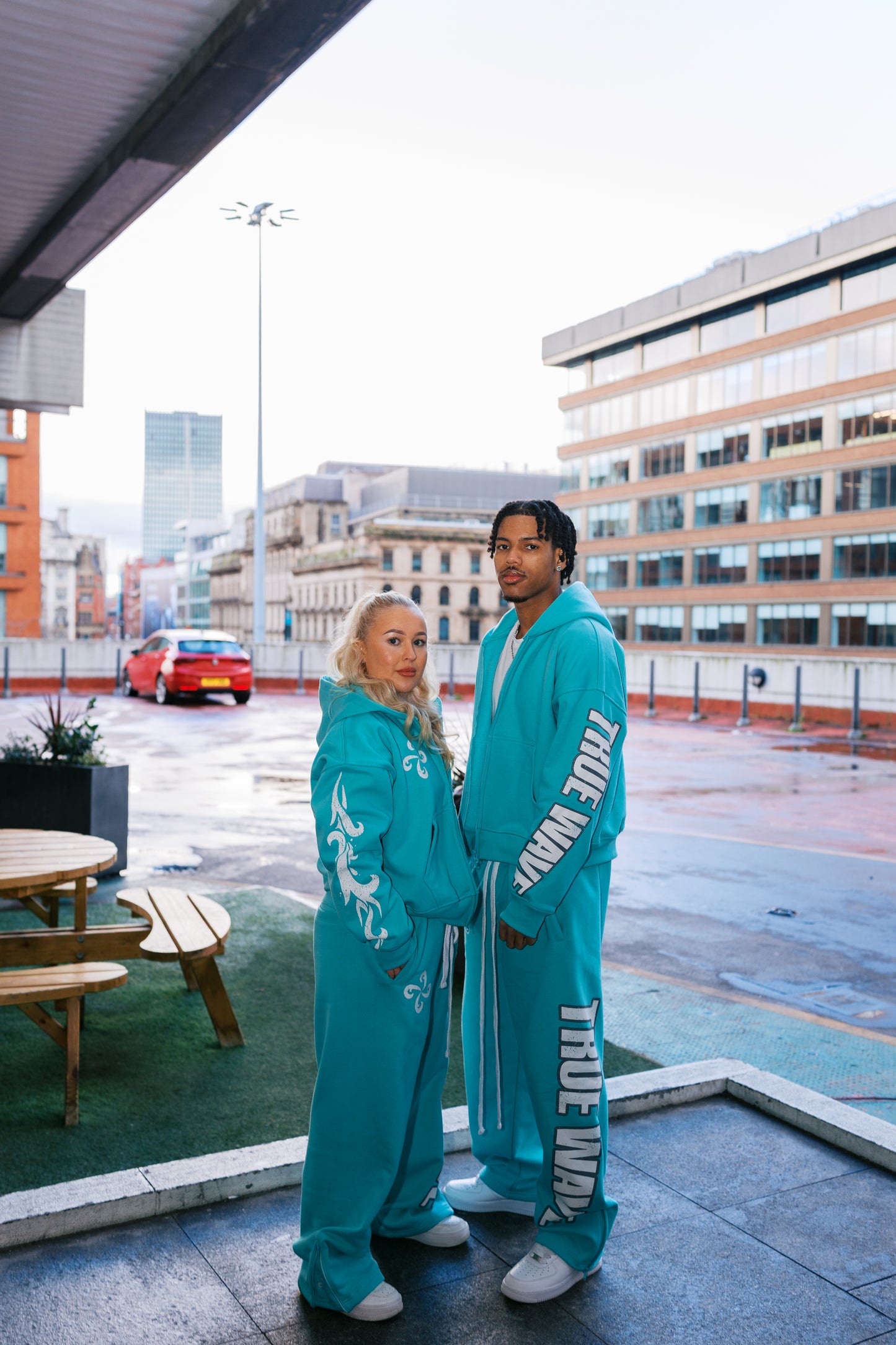 TRUEWAVE MINT/AQUA GREEN ZIP SWEATPANTS