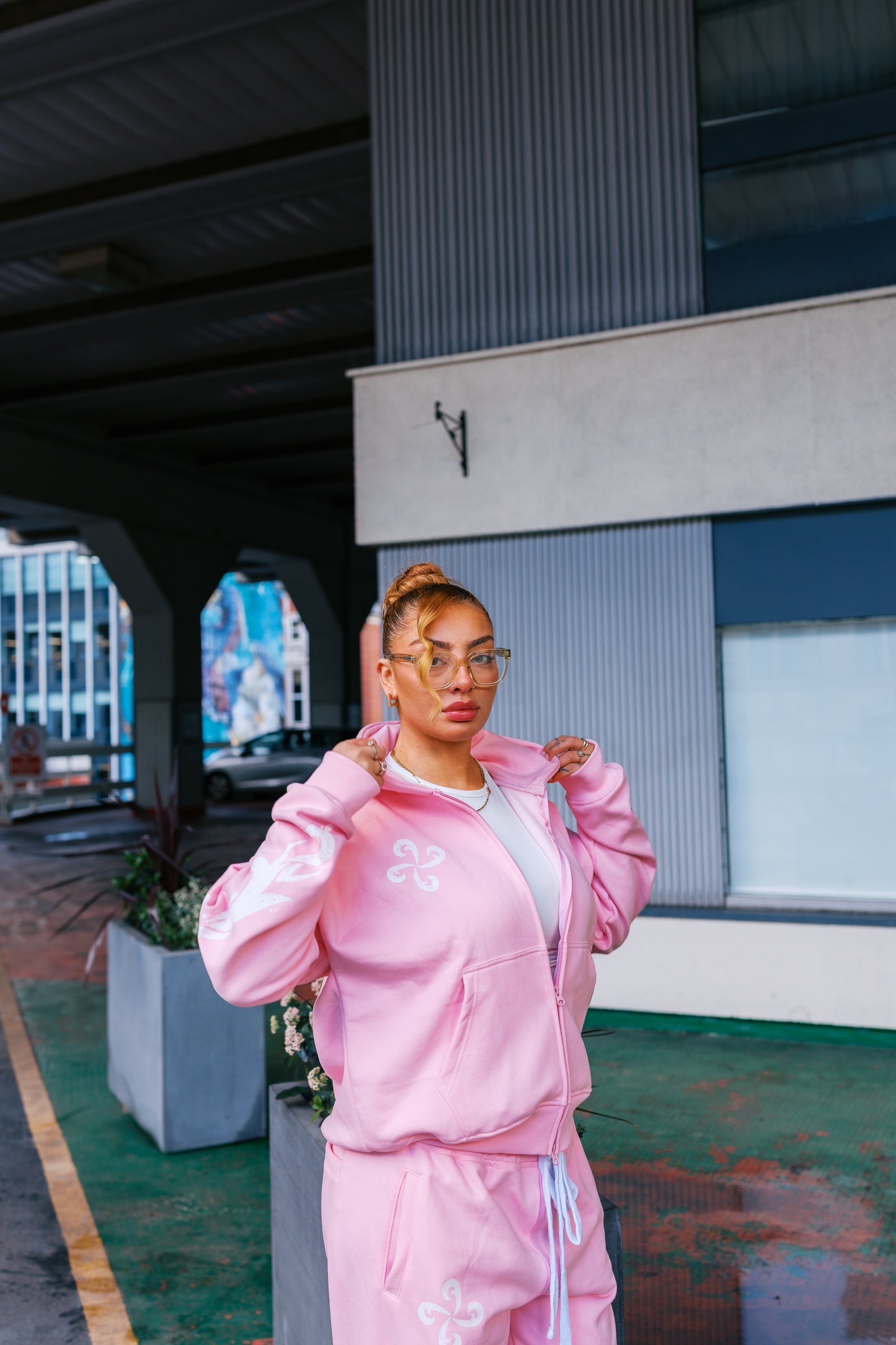 TRUEWAVE PINK ZIP HOODIE