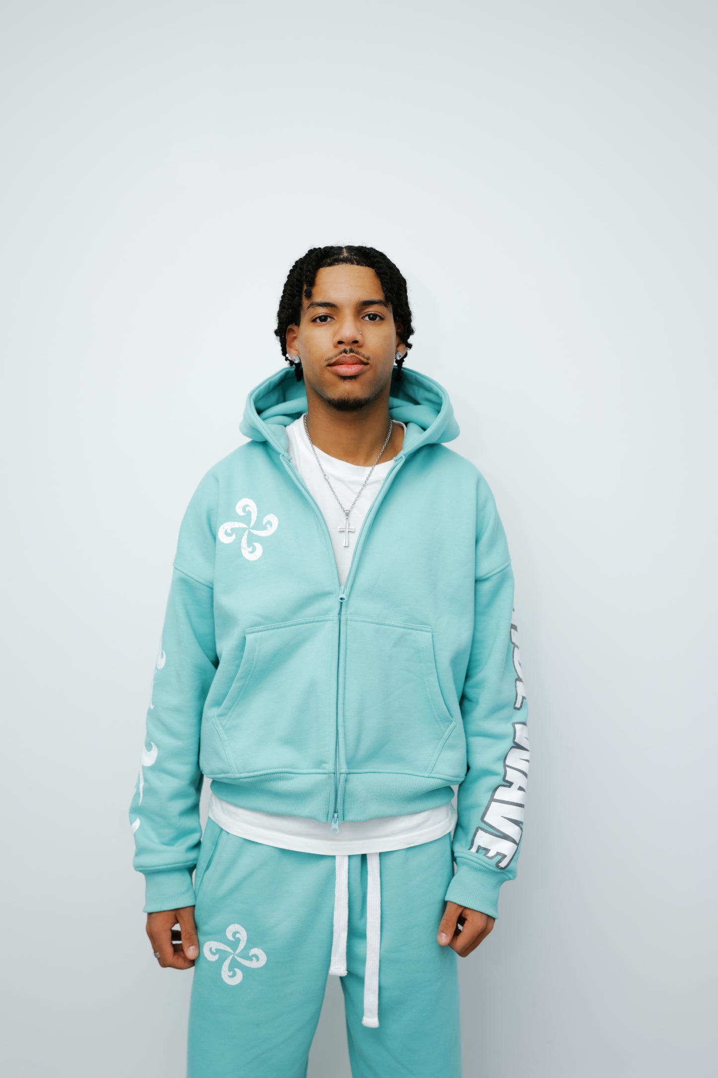 TRUEWAVE MINT/AQUA GREEN ZIP HOODIE