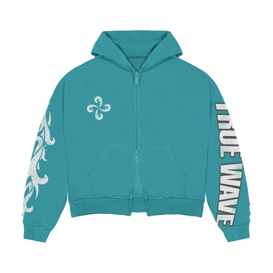 TRUEWAVE MINT/AQUA GREEN ZIP HOODIE